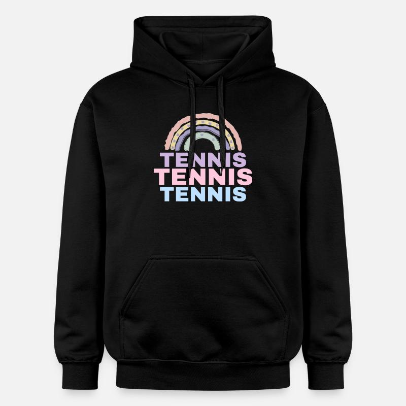 Arc-en-ciel de tennis - Sweat à capuche Softstyle® Gildan Unisexe - noir