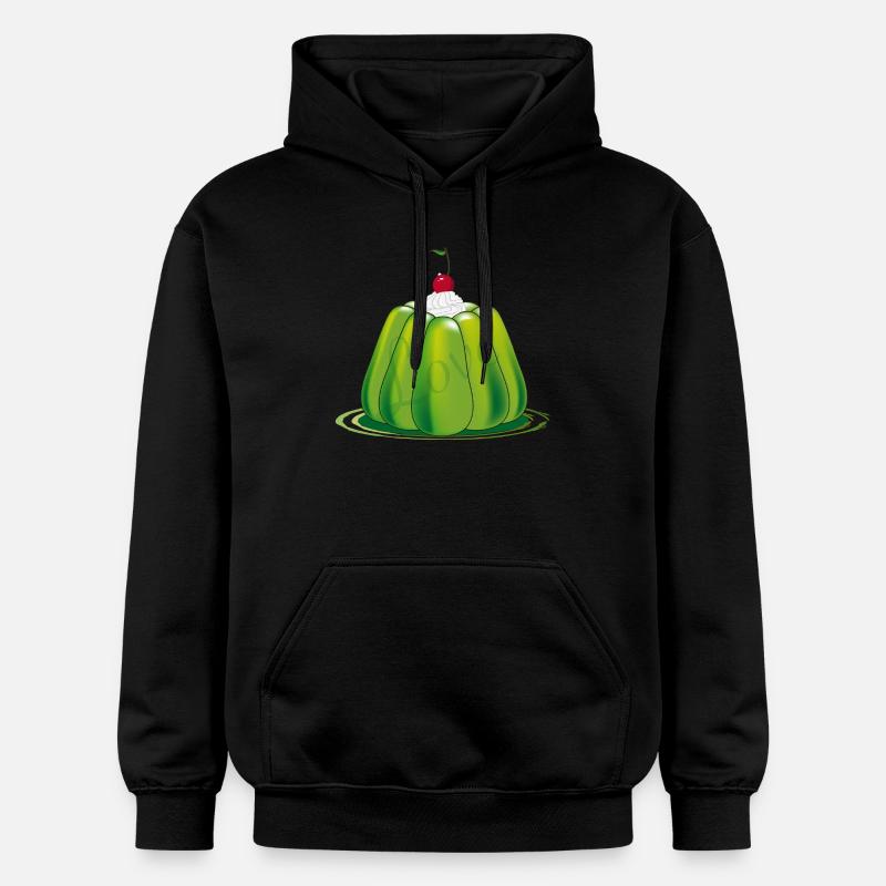 Gelée Verte – Dessert Rétro Stylisé - Sweat à capuche Softstyle® Gildan Unisexe - noir