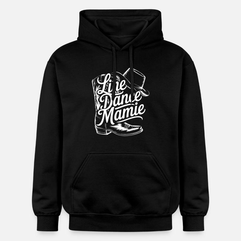 Line Dance Grand-mère, Mamie - Sweat à capuche Softstyle® Gildan Unisexe - noir