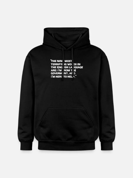Government Promise Quotes T-Shirt - Gildan Unisex Softstyle® Midweight Hoodie - black