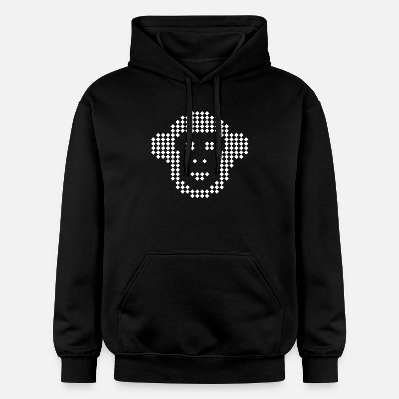 Pixel Monkey Emblème du Losange - Sweat à capuche Softstyle® Gildan Unisexe - noir