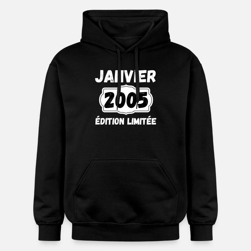 Janvier 2005 Édition Limitée Anniversaire - Sweat à capuche Softstyle® Gildan Unisexe - noir