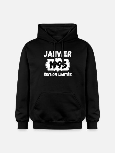 Janvier 1995 Édition Limitée Anniversaire - Sweat à capuche Softstyle® Gildan Unisexe - noir
