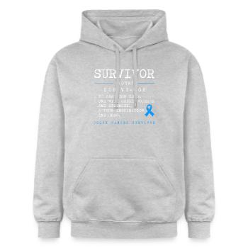 Darm Krebs Dickdarm - Gildan Unisex Softstyle® Midweight Hoodie - Hellgrau meliert - Vorne - Liana (172cm) & Jaron (178cm)