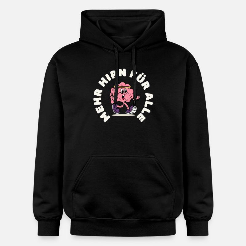 Cerveau en course avec bandeau - Sweat à capuche Softstyle® Gildan Unisexe - noir