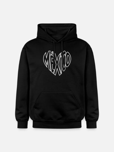 Mexico Perspective Lettering - Gildan Unisex Softstyle® Midweight Hoodie - black