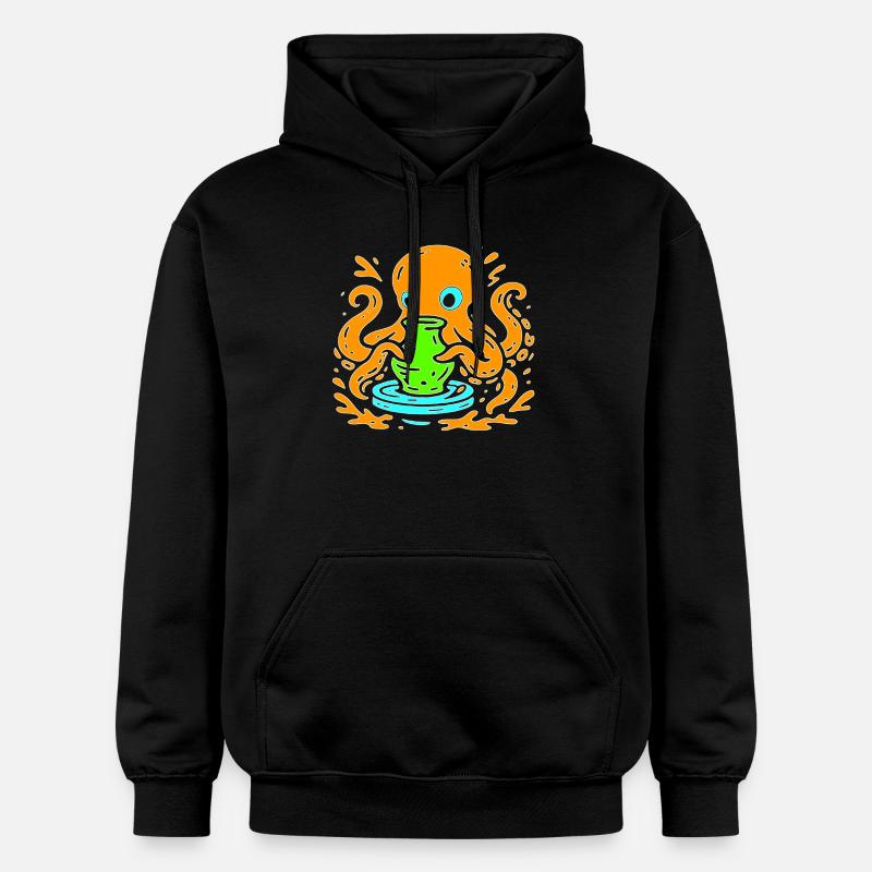 Pop Art orange avec vase - Sweat à capuche Softstyle® Gildan Unisexe - noir
