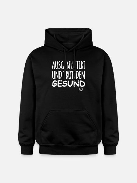 Peace Spruch Gegen Krieg - Gildan Unisex Softstyle® Midweight Hoodie - Schwarz