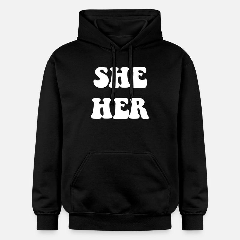 Elle Son Pronom Respect - Sweat à capuche Softstyle® Gildan Unisexe - noir