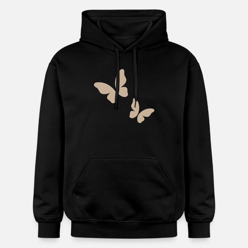 Motif papillon beige - Sweat à capuche Softstyle® Gildan Unisexe - noir
