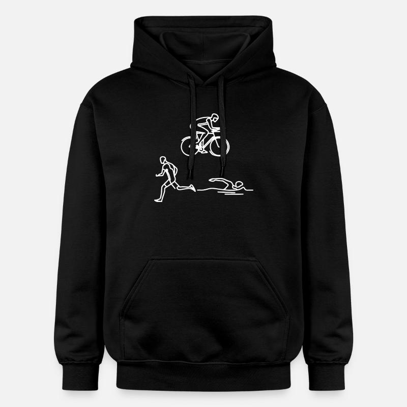 Triathlon Sketch - Sweat à capuche Softstyle® Gildan Unisexe - noir