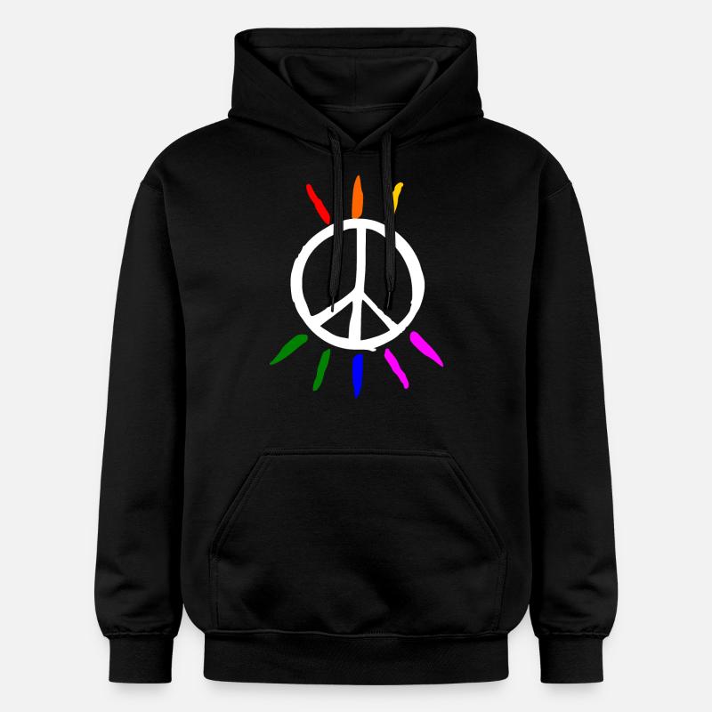 Peace - Sweat à capuche Softstyle® Gildan Unisexe - noir