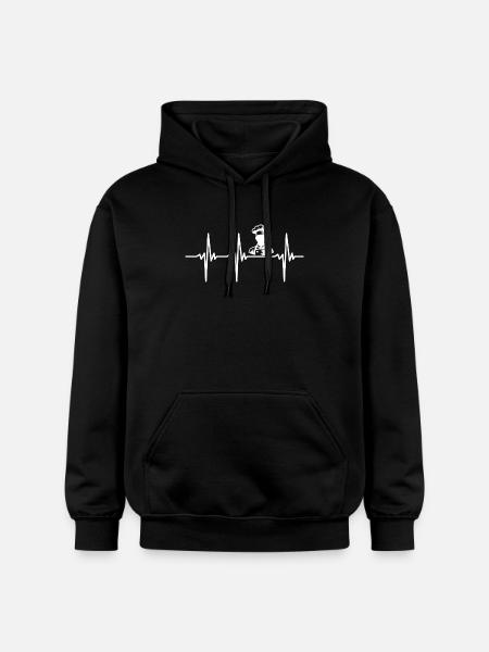 Heartbeat for master chefs - Gildan Unisex Softstyle® Midweight Hoodie - black