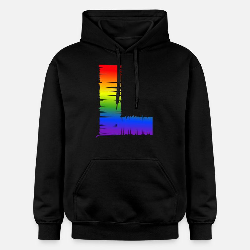 arc-en-L - Sweat à capuche Softstyle® Gildan Unisexe - noir