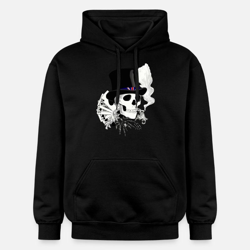 crâne Angleterre - Sweat à capuche Softstyle® Gildan Unisexe - noir