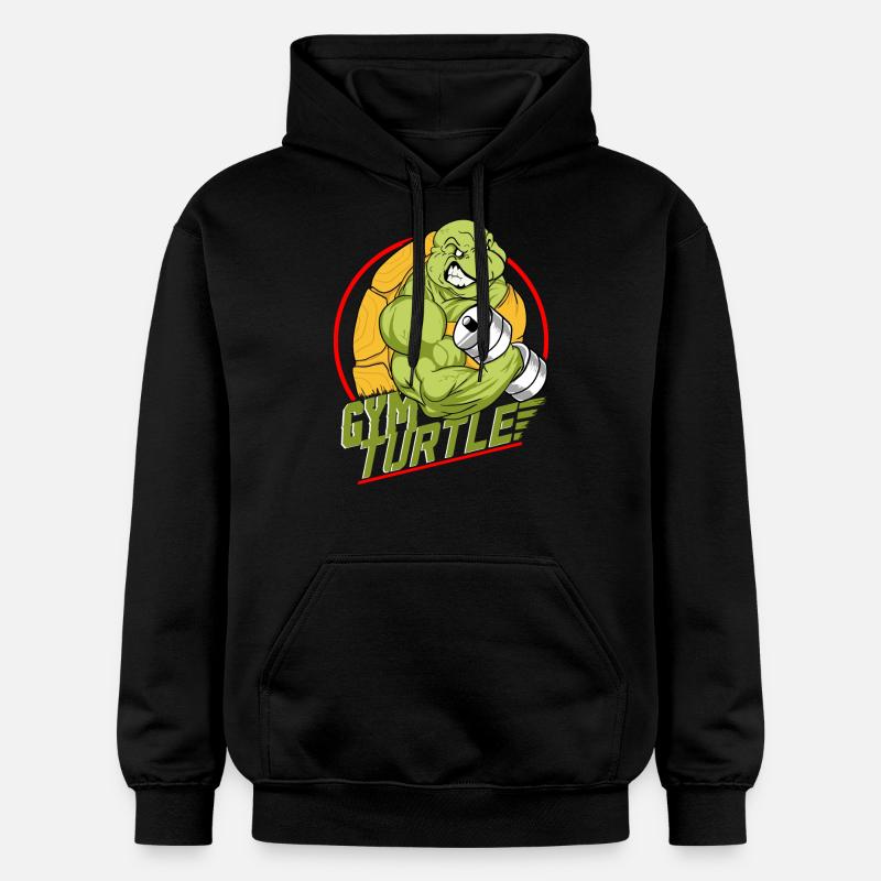 Gym Gym Turtle Design - Sweat à capuche Softstyle® Gildan Unisexe - noir