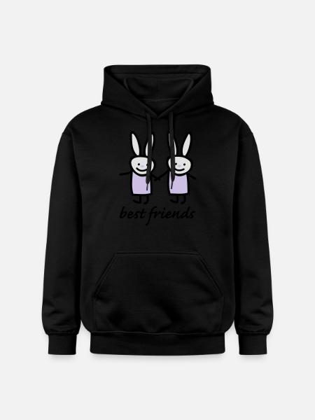 best friends - Gildan Unisex Softstyle® Midweight Hoodie - black