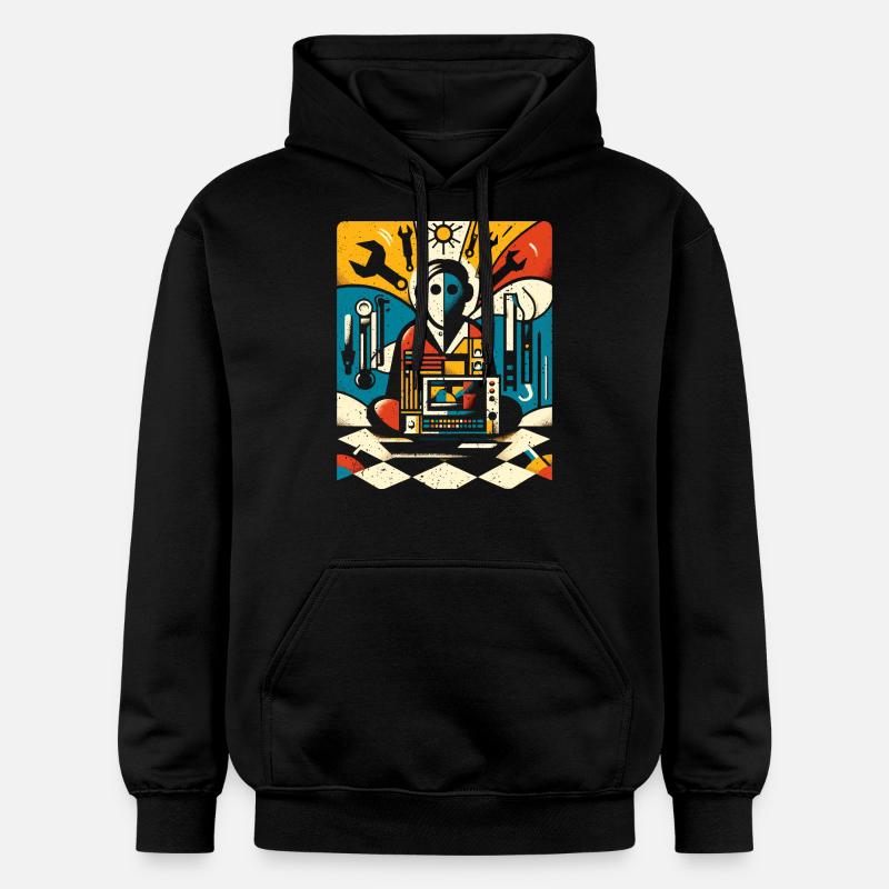 Cooles Techniker Kunst Geschenk - Gildan Unisex Softstyle® Midweight Hoodie - Schwarz