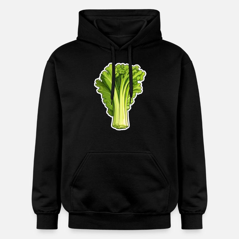 Stangensellerie oder Staudensellerie - Gildan Unisex Softstyle® Midweight Hoodie - Schwarz