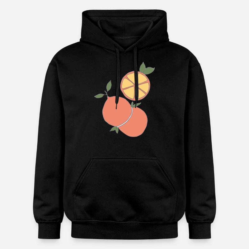 orange pamplemousse - Sweat à capuche Softstyle® Gildan Unisexe - noir