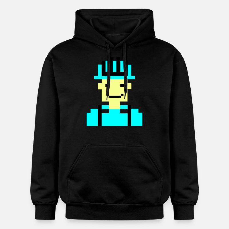 Ouvrier du bâtiment Pixel 01 - Sweat à capuche Softstyle® Gildan Unisexe - noir