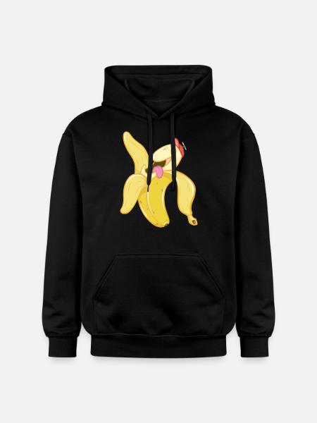 Banane heureuse - Sweat à capuche Softstyle® Gildan Unisexe - noir