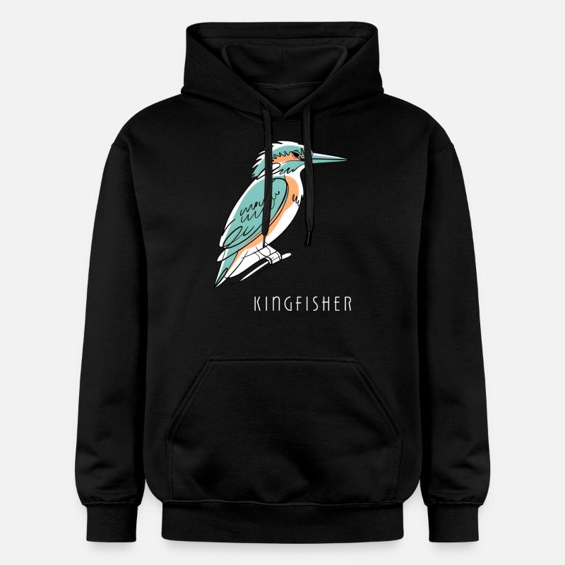 Martin-pêcheur Eisvogel - Sweat à capuche Softstyle® Gildan Unisexe - noir