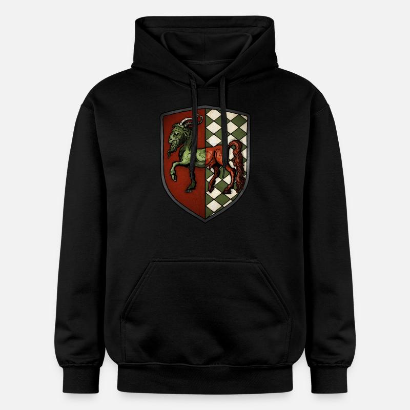 Armoiries : rouge, chimère verte - Sweat à capuche Softstyle® Gildan Unisexe - noir
