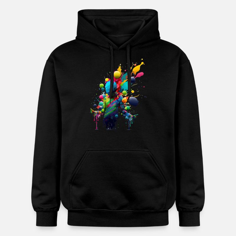 Explosion de couleurs - Sweat à capuche Softstyle® Gildan Unisexe - noir