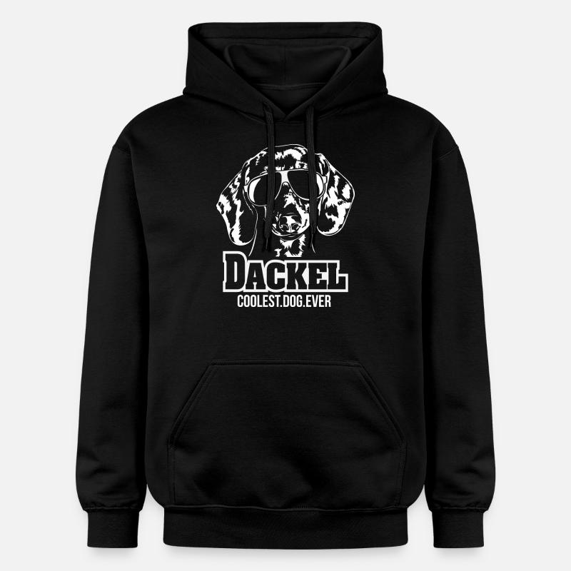 DACKEL plus cool chien - Sweat à capuche Softstyle® Gildan Unisexe - noir