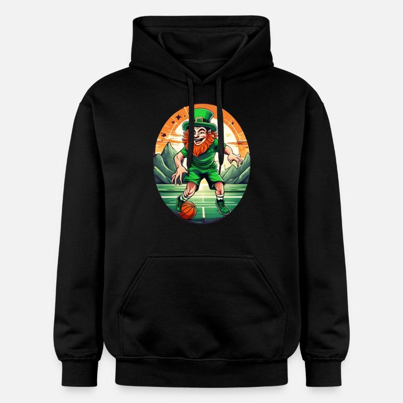 Basket-ball Trèfle de la Saint-Patrick - Sweat à capuche Softstyle® Gildan Unisexe - noir