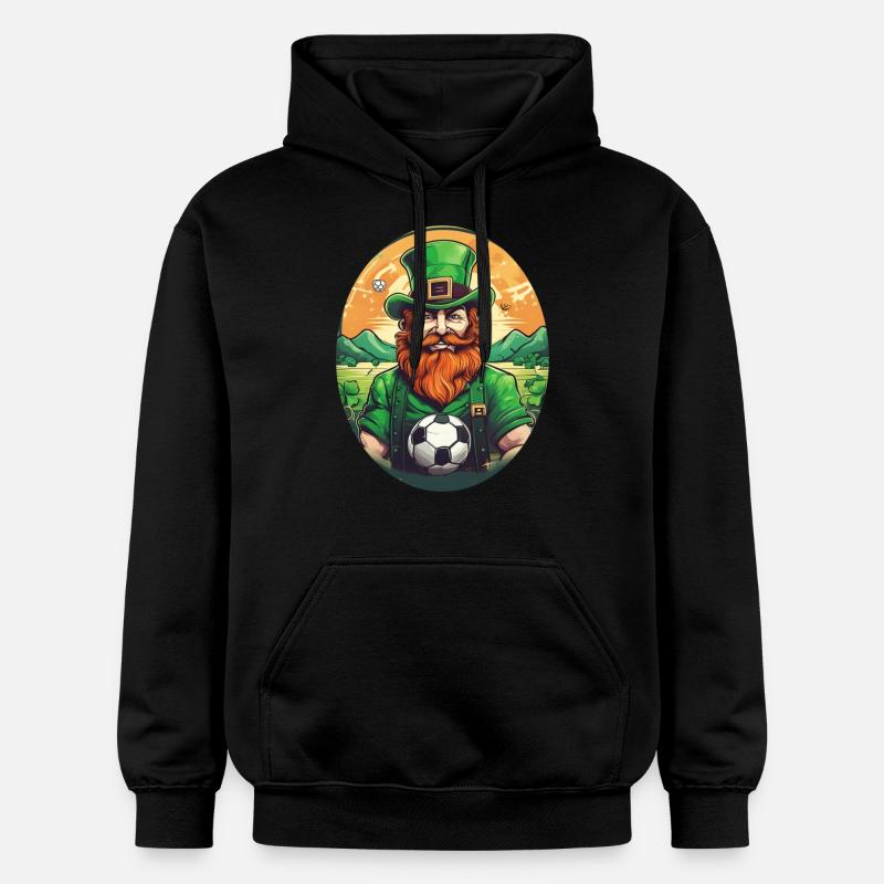 Football Trèfle de la Saint-Patrick - Sweat à capuche Softstyle® Gildan Unisexe - noir