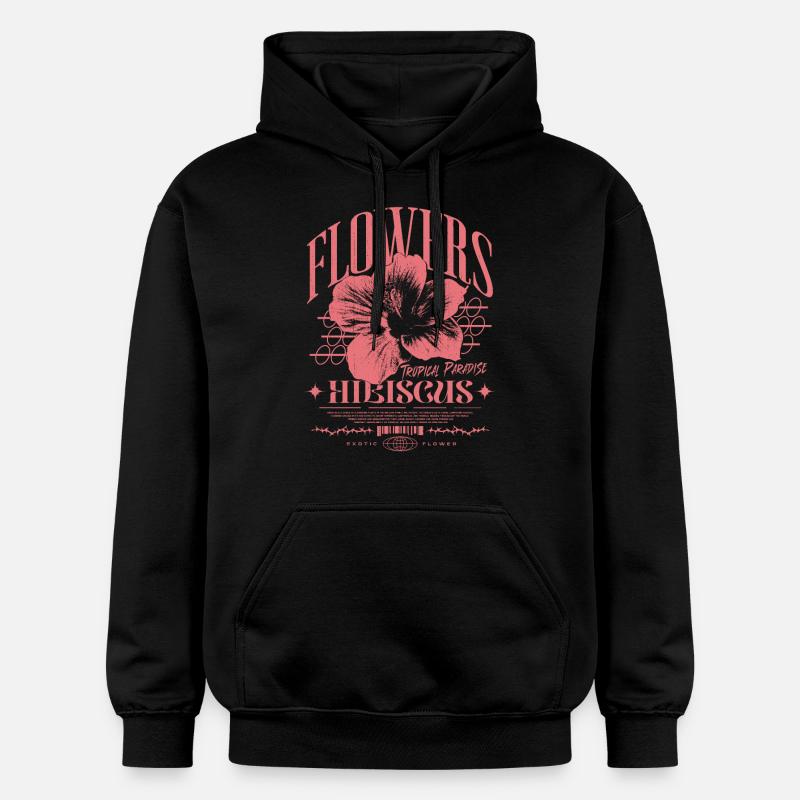 Fleur d’hibiscus Fleur d’hibiscus - Sweat à capuche Softstyle® Gildan Unisexe - noir