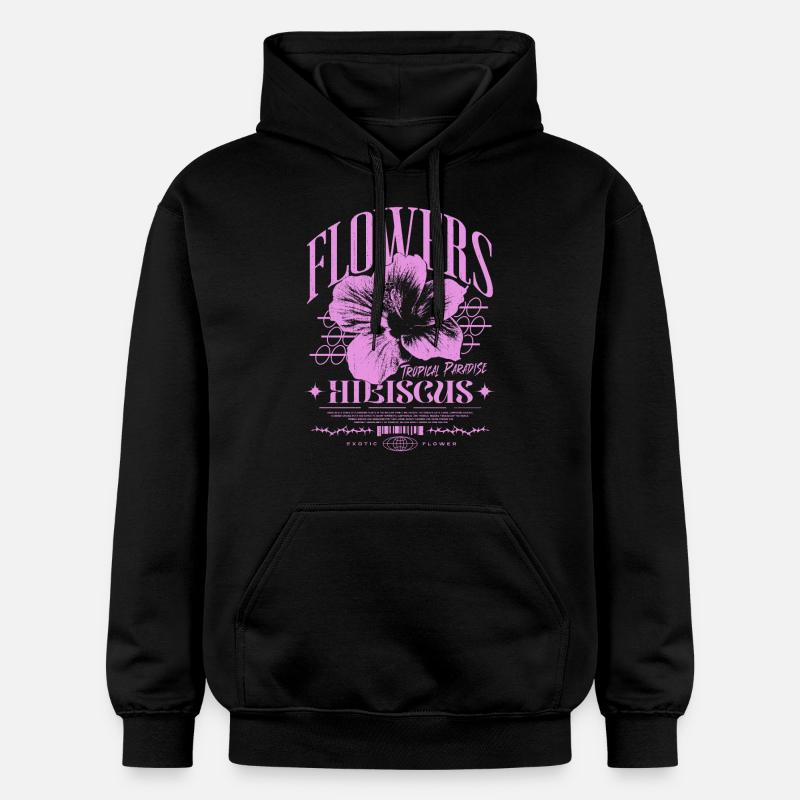 Fleur d’hibiscus Fleur d’hibiscus - Sweat à capuche Softstyle® Gildan Unisexe - noir