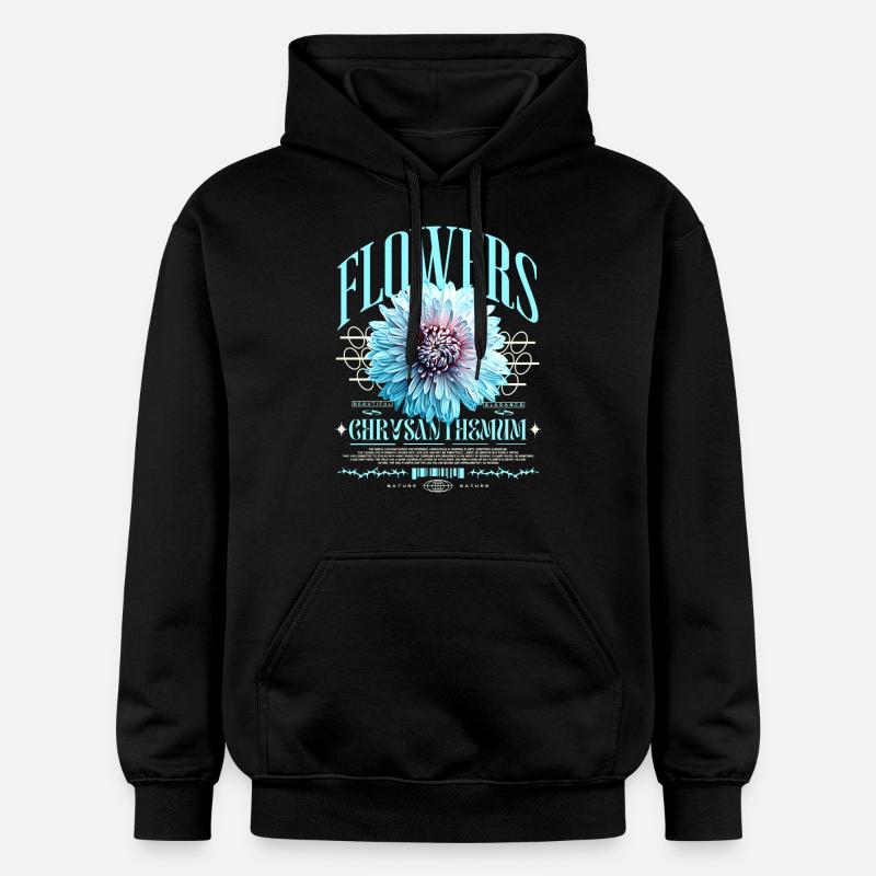 Chrysanthème Chrysanthèmes - Sweat à capuche Softstyle® Gildan Unisexe - noir