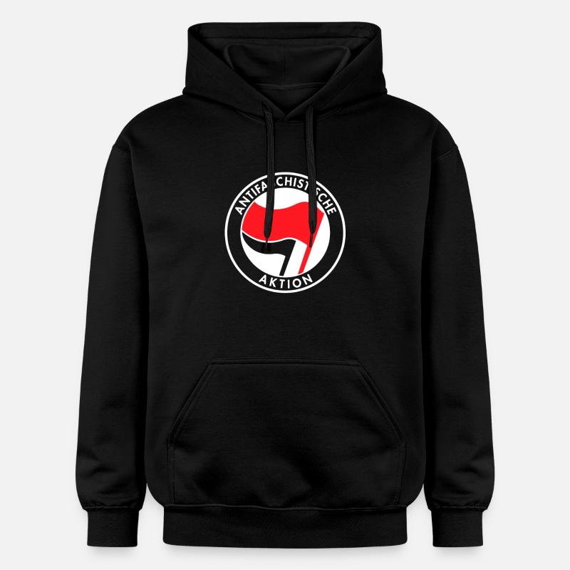 Action antifasciste - Sweat à capuche Softstyle® Gildan Unisexe - noir