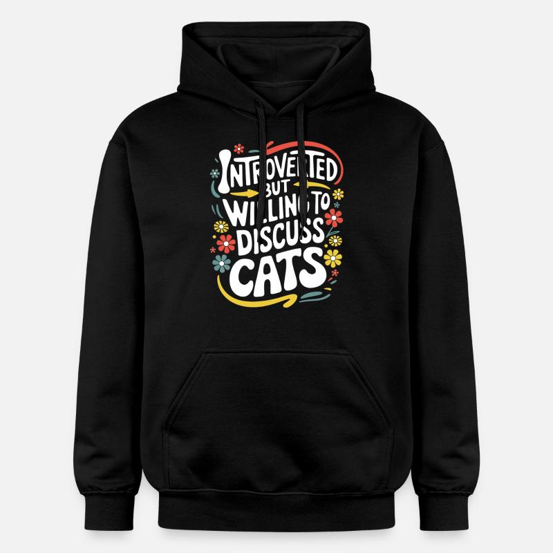 Introverti, antisocial, introverti - Sweat à capuche Softstyle® Gildan Unisexe - noir