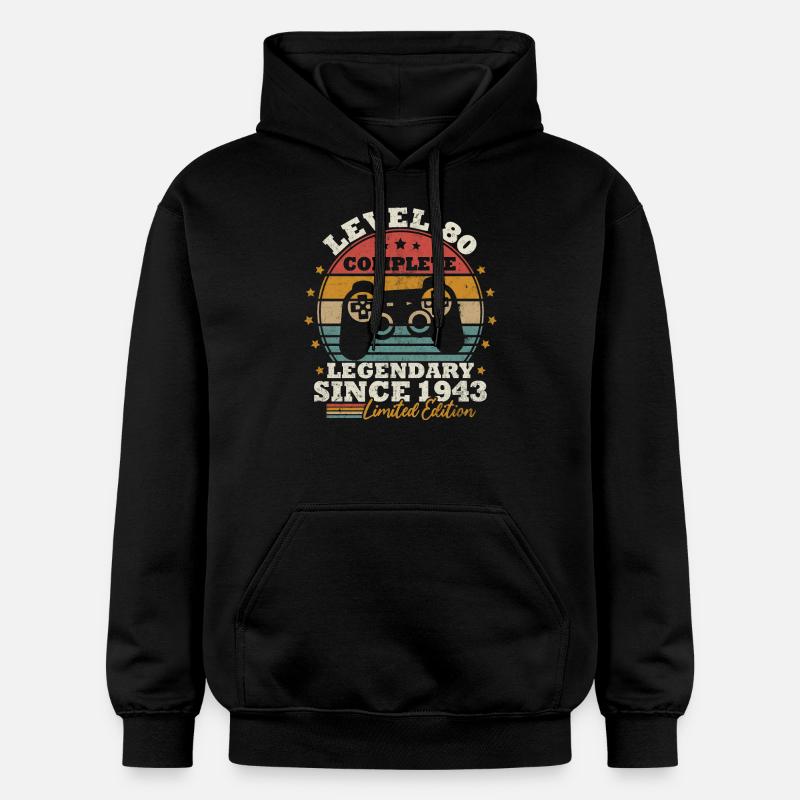 Niveau 80 débloqué - Sweat à capuche Softstyle® Gildan Unisexe - noir
