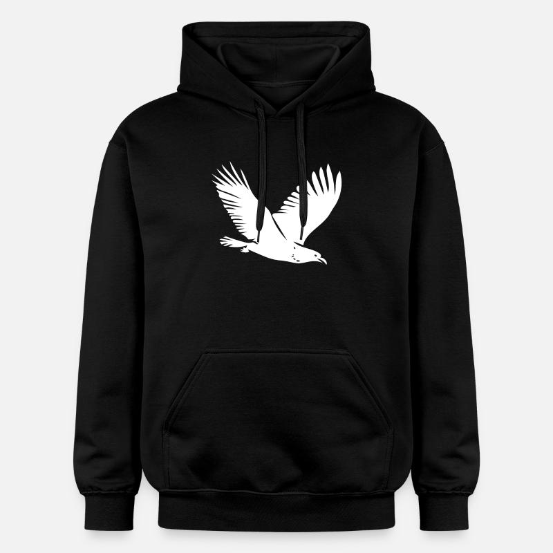 Oiseau en vol - Sweat à capuche Softstyle® Gildan Unisexe - noir