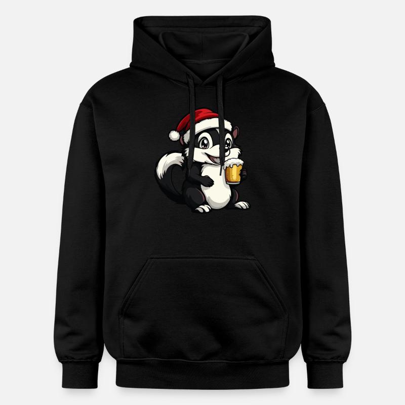 Skunk Bière Noël - Sweat à capuche Softstyle® Gildan Unisexe - noir