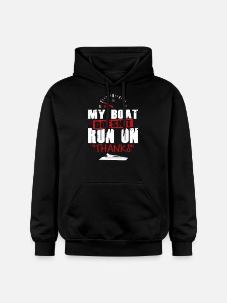My Boat Doesn't Run On - Gildan Unisex Softstyle® Midweight Hoodie - black