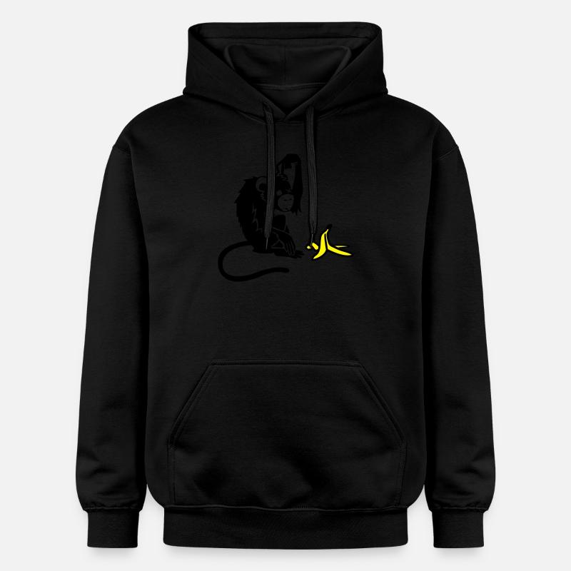 Affe - Gildan Unisex Softstyle® Midweight Hoodie - Schwarz