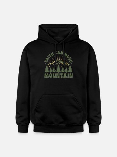 Faith can move mountains - Gildan Unisex Softstyle® Midweight Hoodie - black
