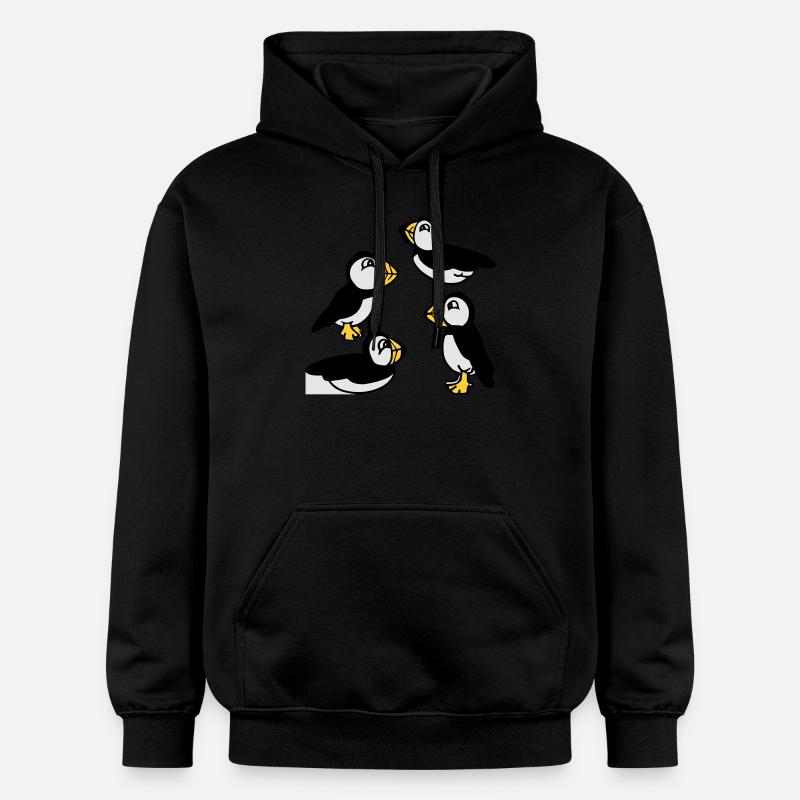 Famille de Macareux - Sweat à capuche Softstyle® Gildan Unisexe - noir