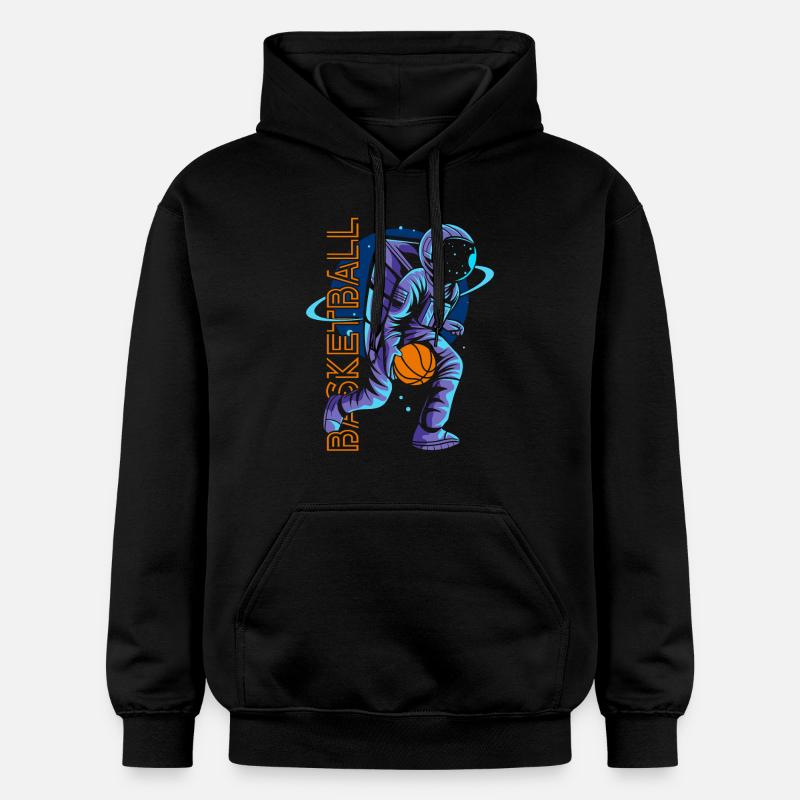 Astronaute de basket-ball - Sweat à capuche Softstyle® Gildan Unisexe - noir