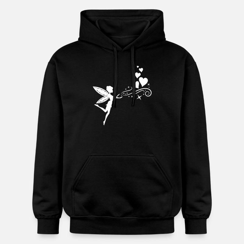 Coeurs d’elfes de fée - Sweat à capuche Softstyle® Gildan Unisexe - noir