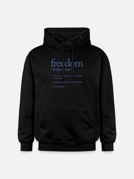Freedom Definitely Speaking Action Thinking - Gildan Unisex Softstyle® Midweight Hoodie - black