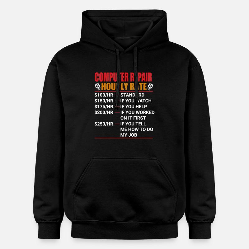 ordinateur - Sweat à capuche Softstyle® Gildan Unisexe - noir