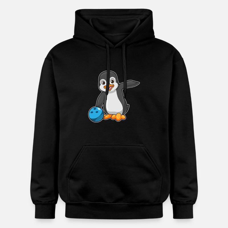 Penguin Bowling Boule de bowling - Sweat à capuche Softstyle® Gildan Unisexe - noir