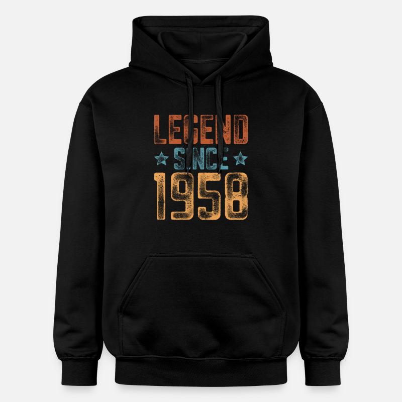 1958 Naissance Année de naissance Anniversaire - Sweat à capuche Softstyle® Gildan Unisexe - noir